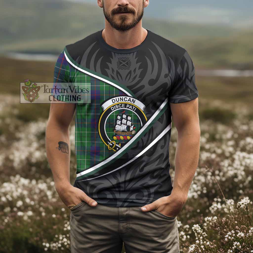 Duncan Tartan Family Crest T-shirt Celtic Scottish Thistle Floral - Tartan Vibes Clothing