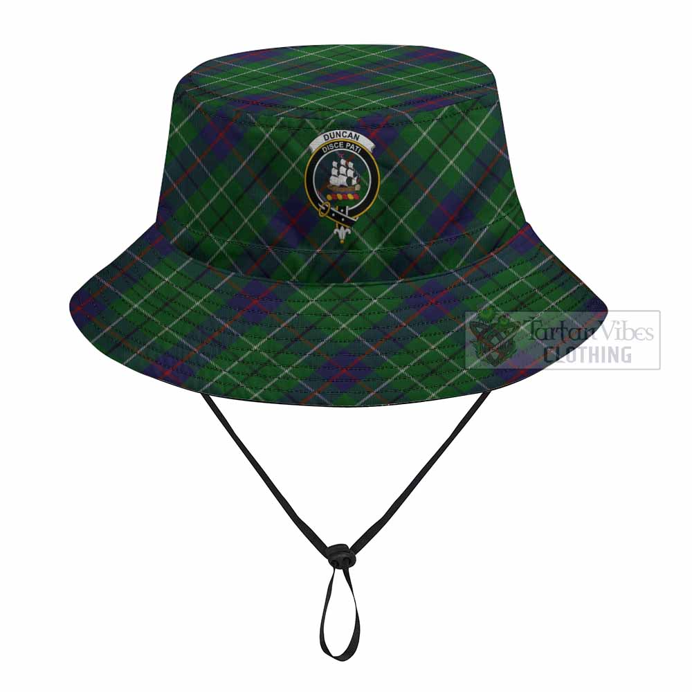 Duncan Tartan Fishing Hat with Family Crest