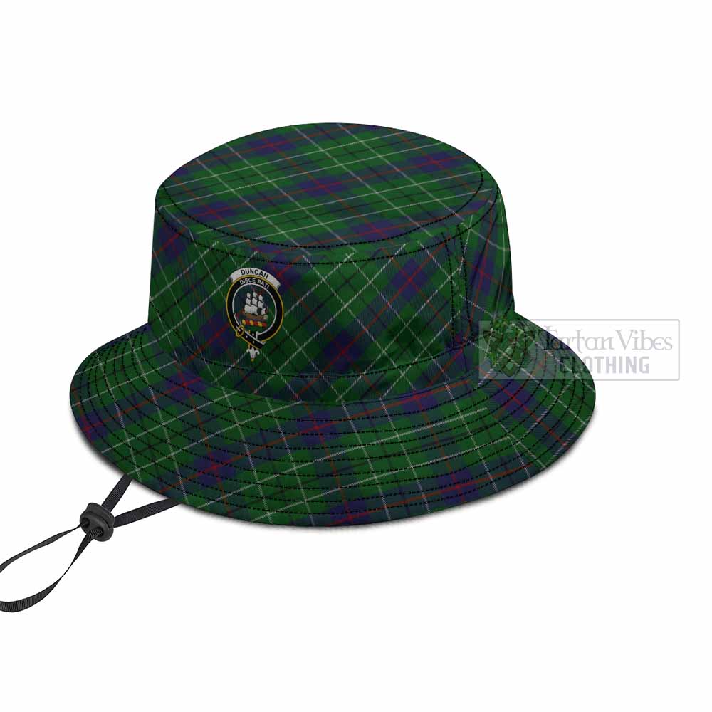 Duncan Tartan Fishing Hat with Family Crest