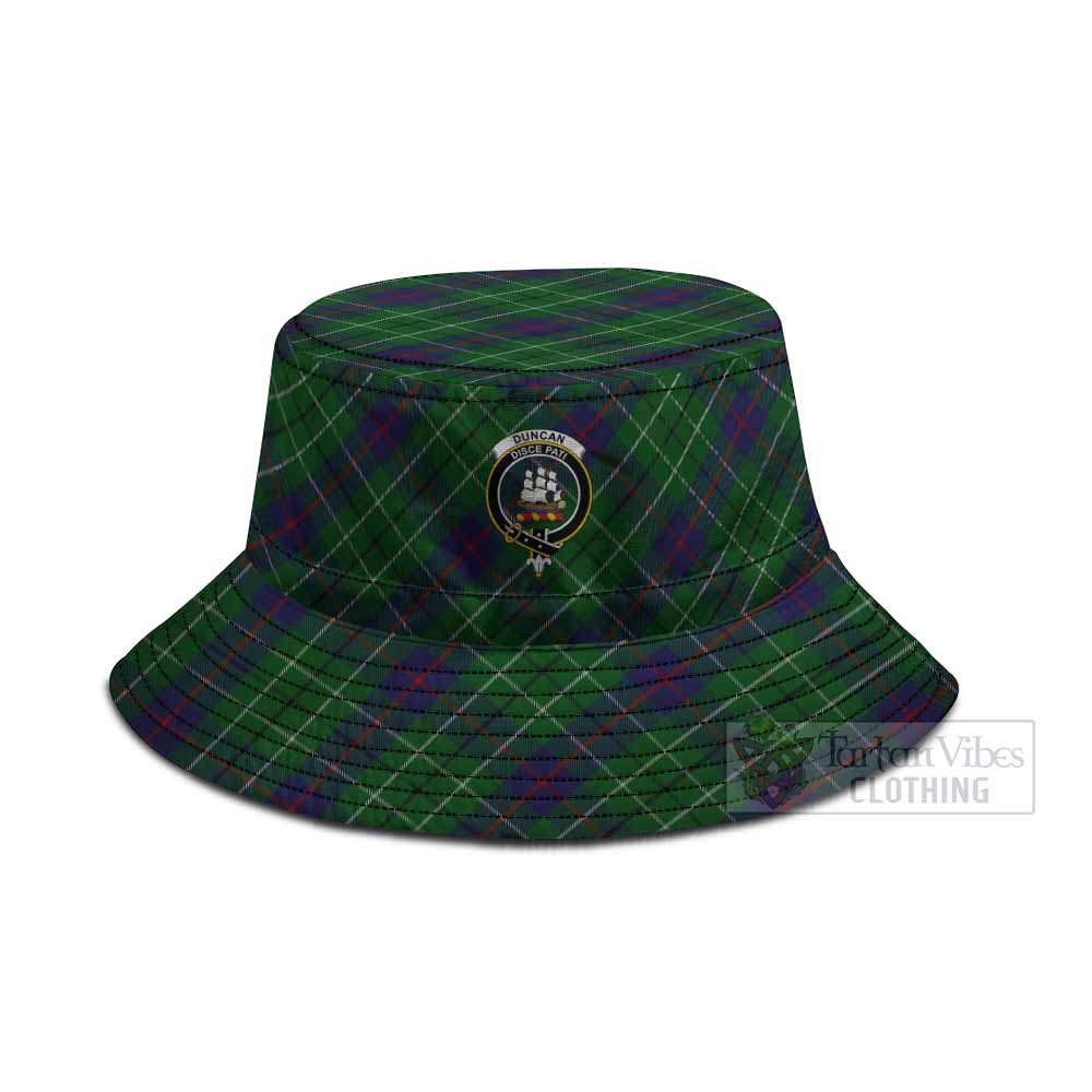 Duncan Tartan Fishing Hat with Family Crest