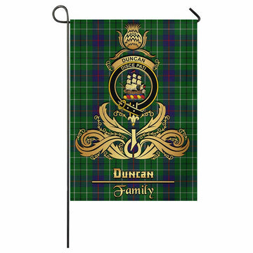 Duncan Tartan Garden Flag with Highland Thistle Cherish Family Crest Style
