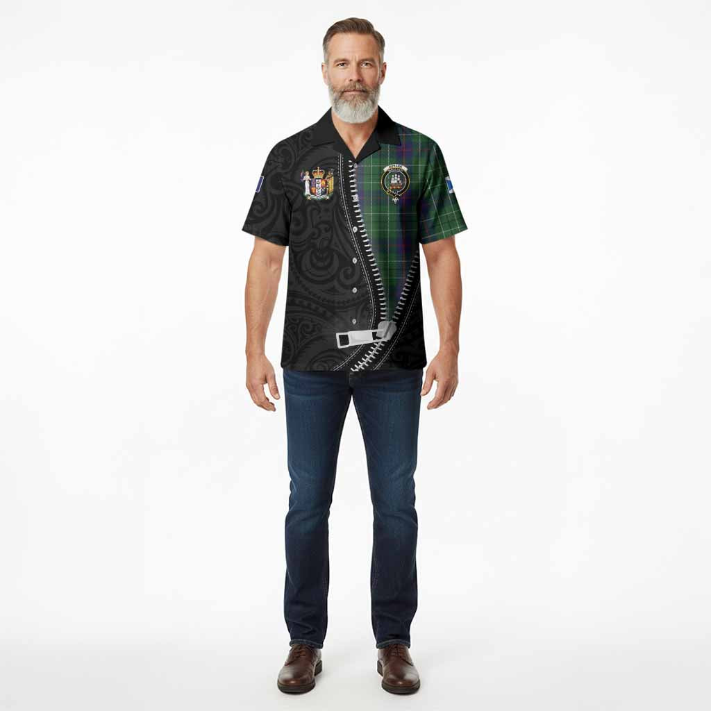 Duncan Tartan Hawaiian Shirt New Zealand Pattern Unique Zipper Stylized