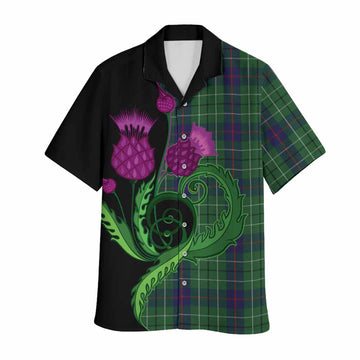 Duncan Tartan Hawaiian Shirt Traditional Scottish Thistle