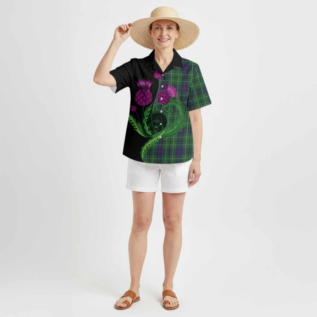 Duncan Tartan Hawaiian Shirt Traditional Scottish Thistle