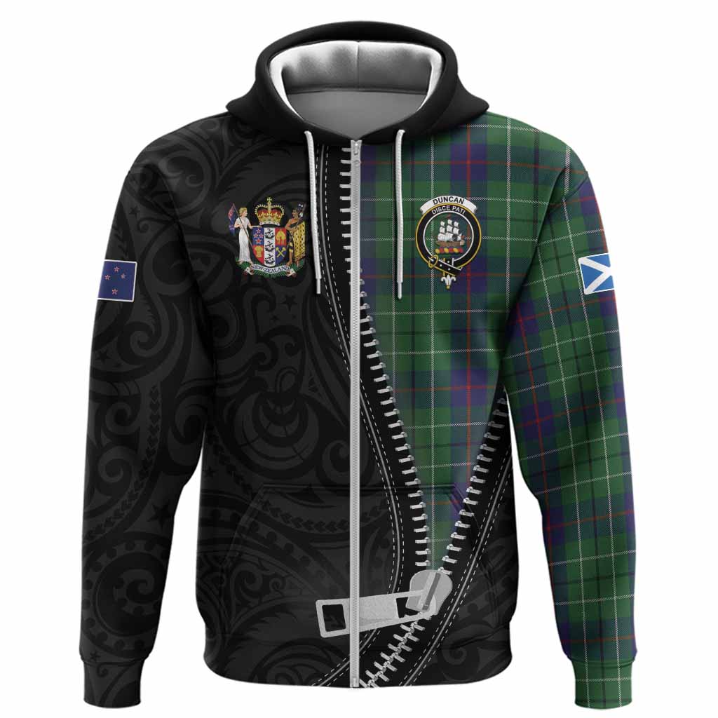Duncan Tartan Hoodie New Zealand Pattern Unique Zipper Stylized