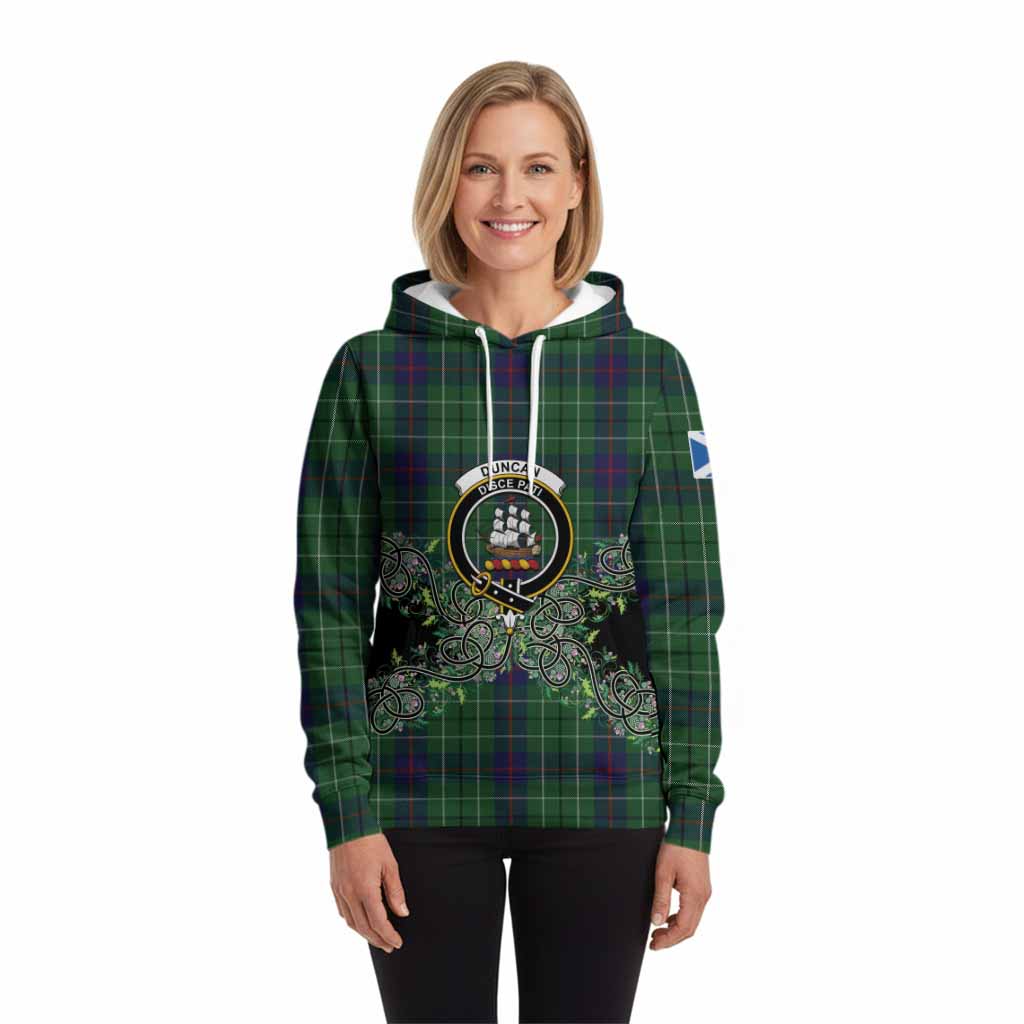 Duncan Tartan Hoodie Thistle Scottish Spirit