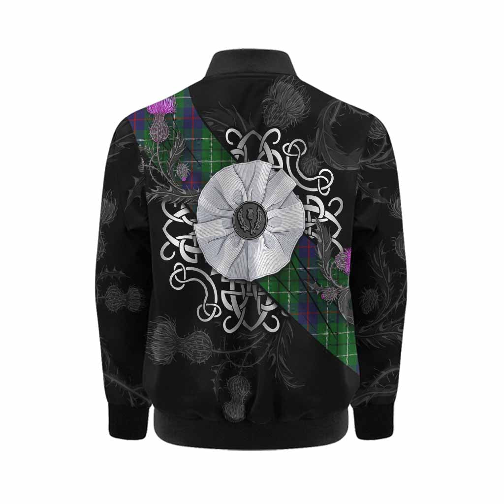 Duncan Tartan Kid Bomber Jacket Jacobite White Rose Kid - Tartan Vibes Clothing