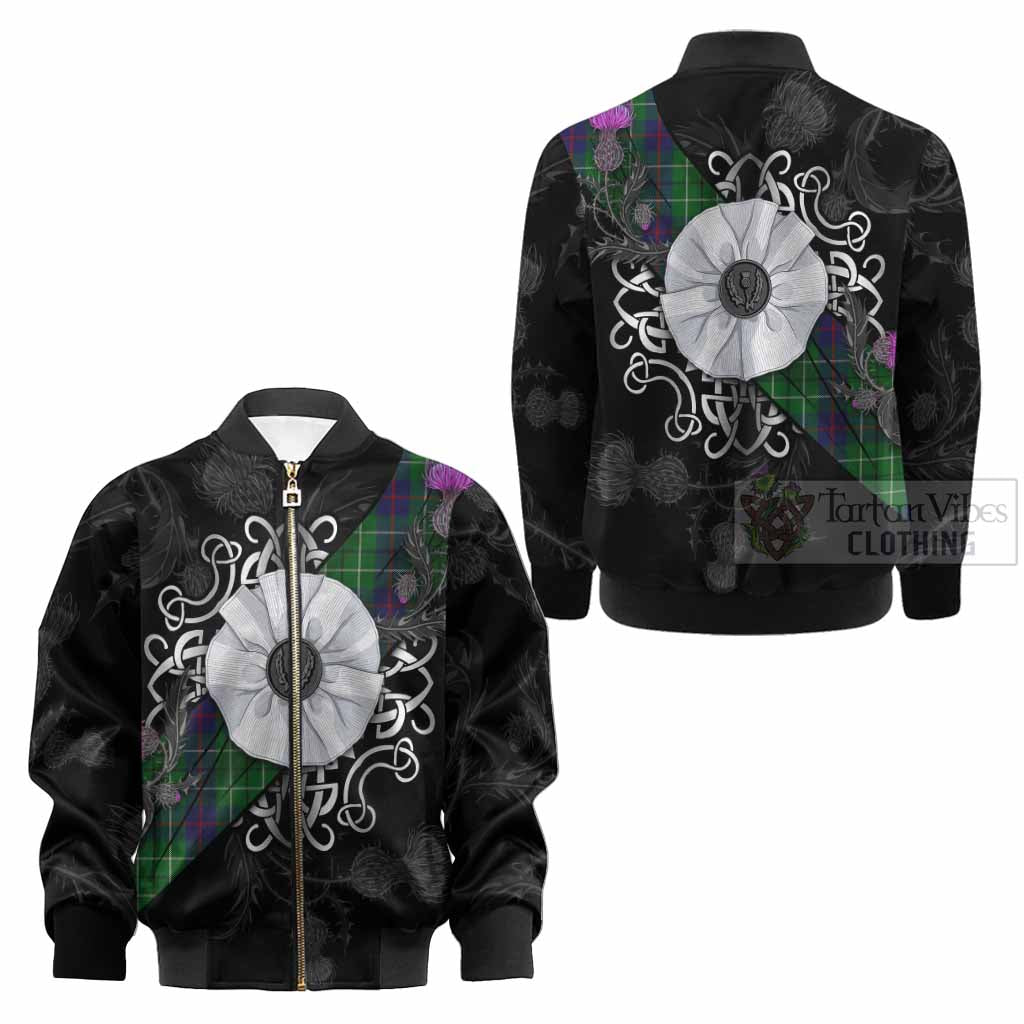 Duncan Tartan Kid Bomber Jacket Jacobite White Rose - Tartan Vibes Clothing