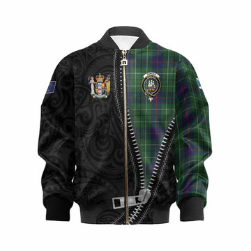Duncan Tartan Kid Bomber Jacket New Zealand Pattern Unique Zipper Stylized