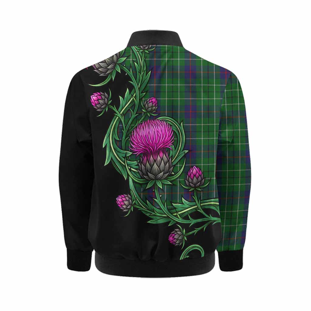 Duncan Tartan Kid Bomber Jacket Resilient Scottish Thistle Kid - Tartan Vibes Clothing