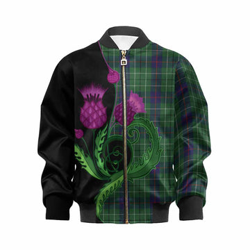 Duncan Tartan Kid Bomber Jacket Traditional Scottish Thistle