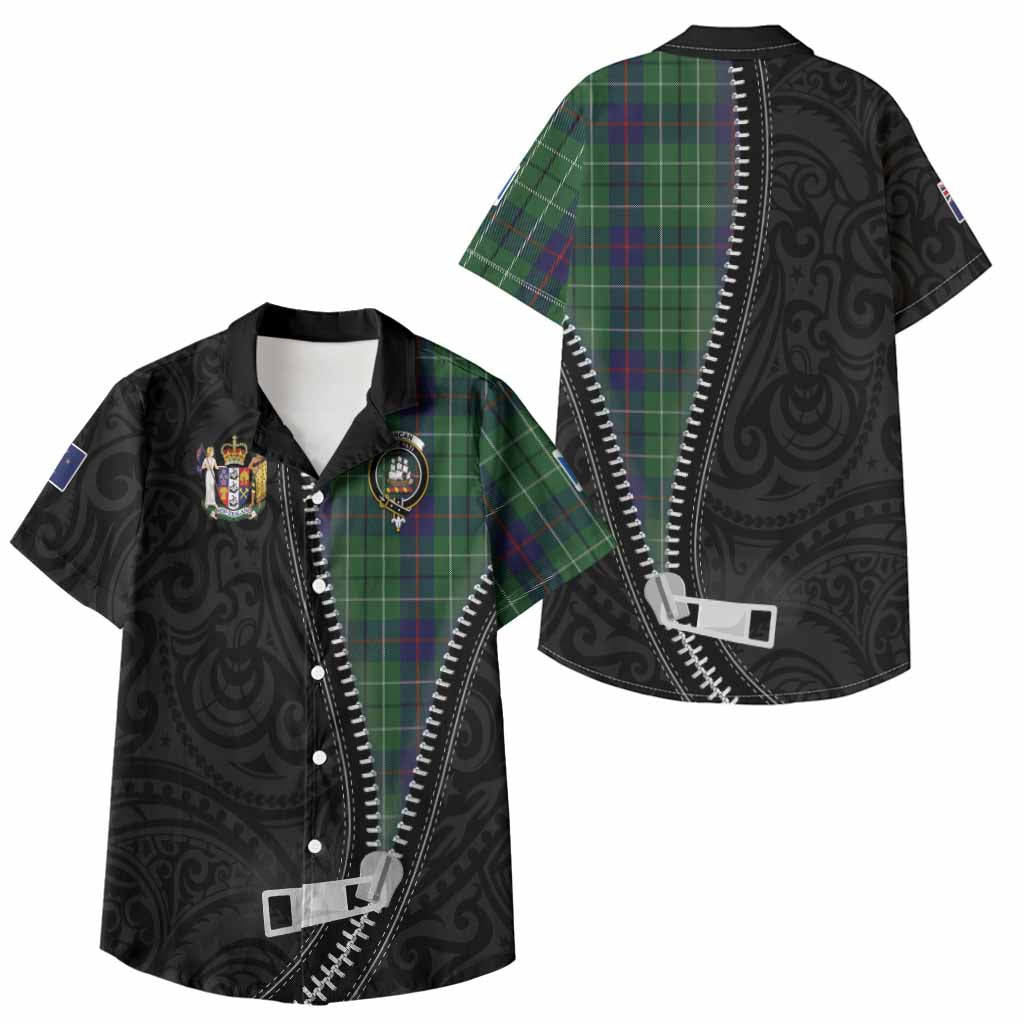 Duncan Tartan Kid Hawaiian Shirt New Zealand Pattern Unique Zipper Stylized