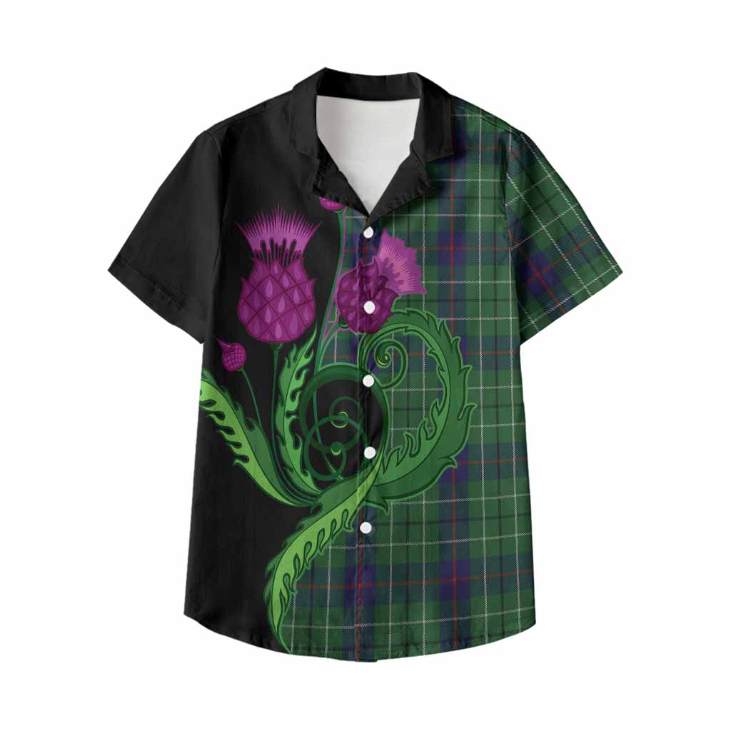 Duncan Tartan Kid Hawaiian Shirt Traditional Scottish Thistle