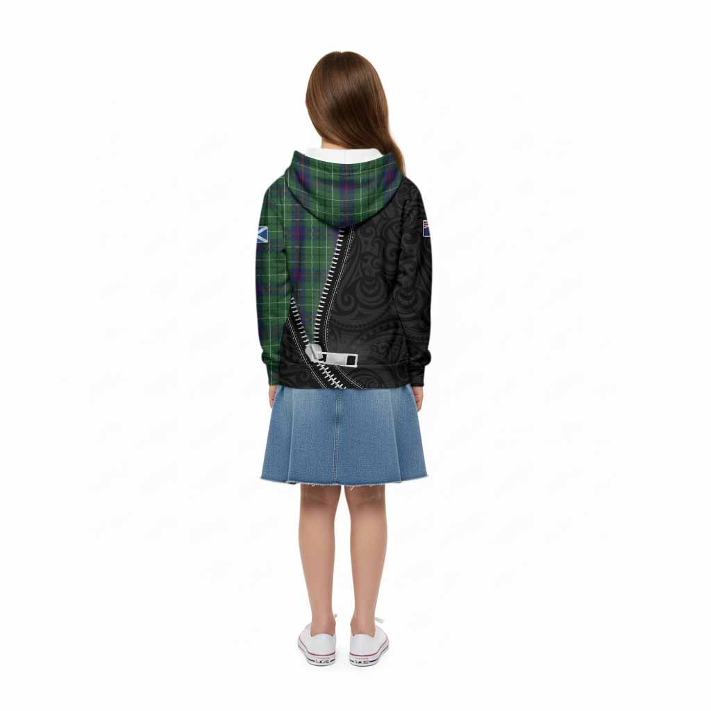 Duncan Tartan Kid Hoodie New Zealand Pattern Unique Zipper Stylized