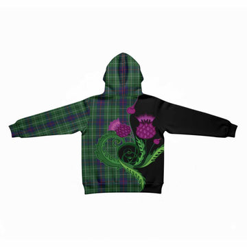 Duncan Tartan Kid Hoodie Traditional Scottish Thistle