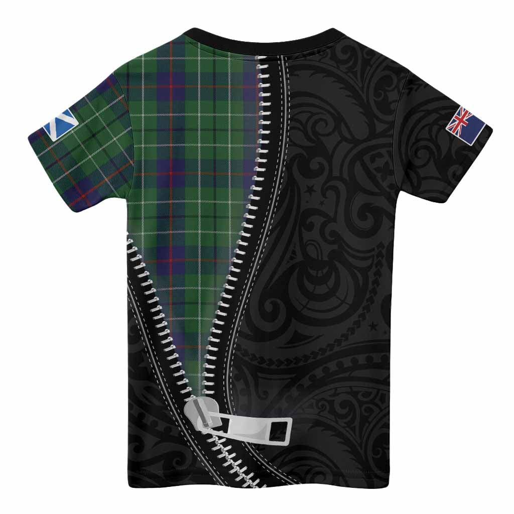 Duncan Tartan Kid T-shirt New Zealand Pattern Unique Zipper Stylized