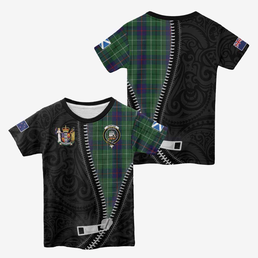 Duncan Tartan Kid T-shirt New Zealand Pattern Unique Zipper Stylized