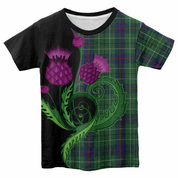 Duncan Tartan Kid T-shirt Traditional Scottish Thistle