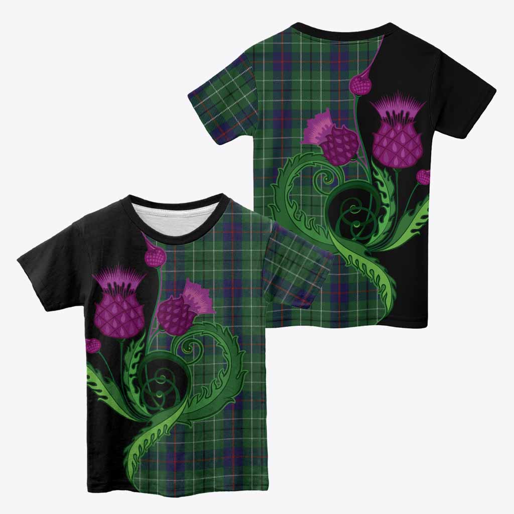 Duncan Tartan Kid T-shirt Traditional Scottish Thistle