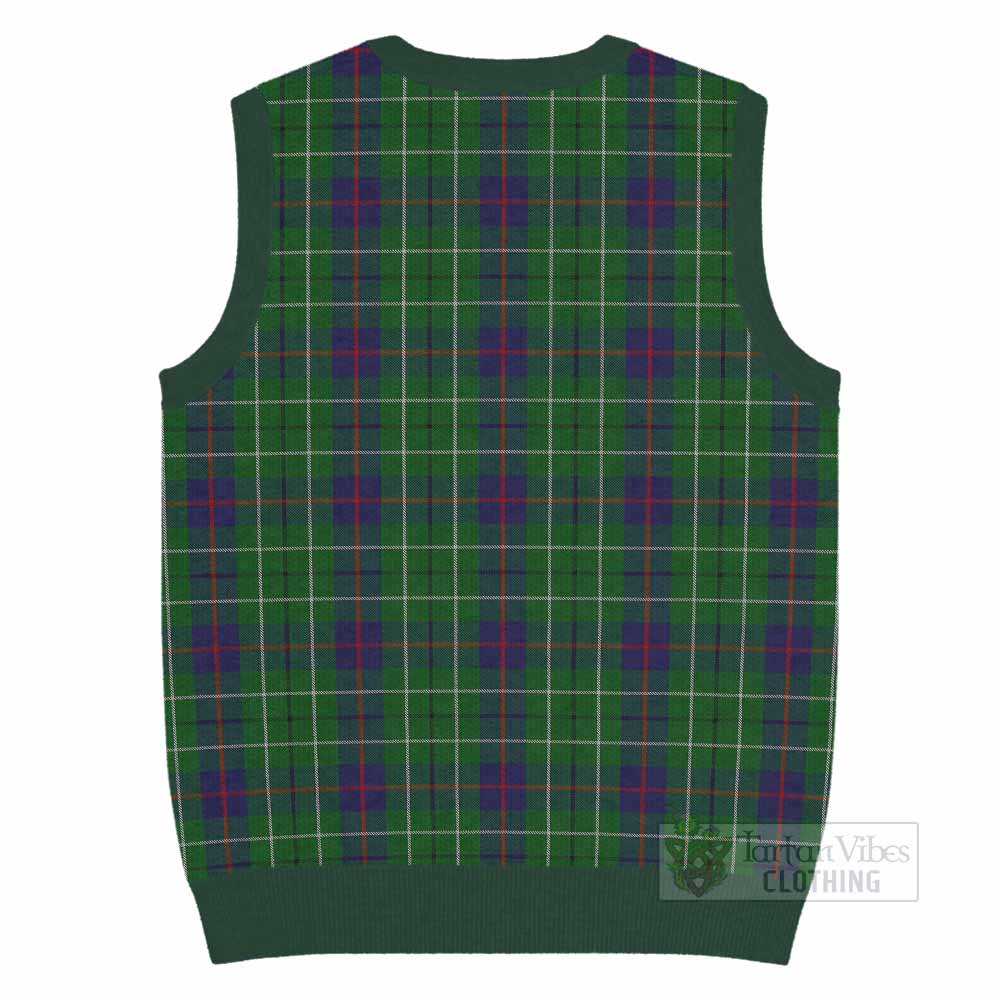 Duncan Tartan Knitted V-Neck Vest with Family Crest - Tartan Vibes Clothing