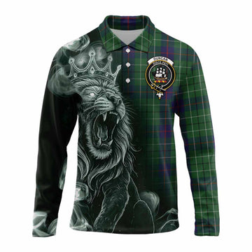 Duncan Tartan Long Sleeve Polo Shirt Roaring Lion Heritage