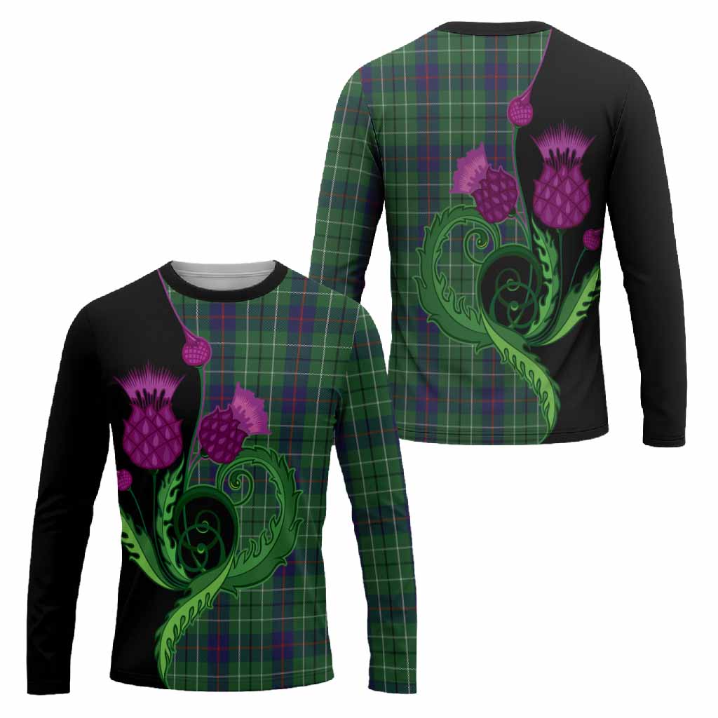 Duncan Tartan Long Sleeve T-Shirt Traditional Scottish Thistle