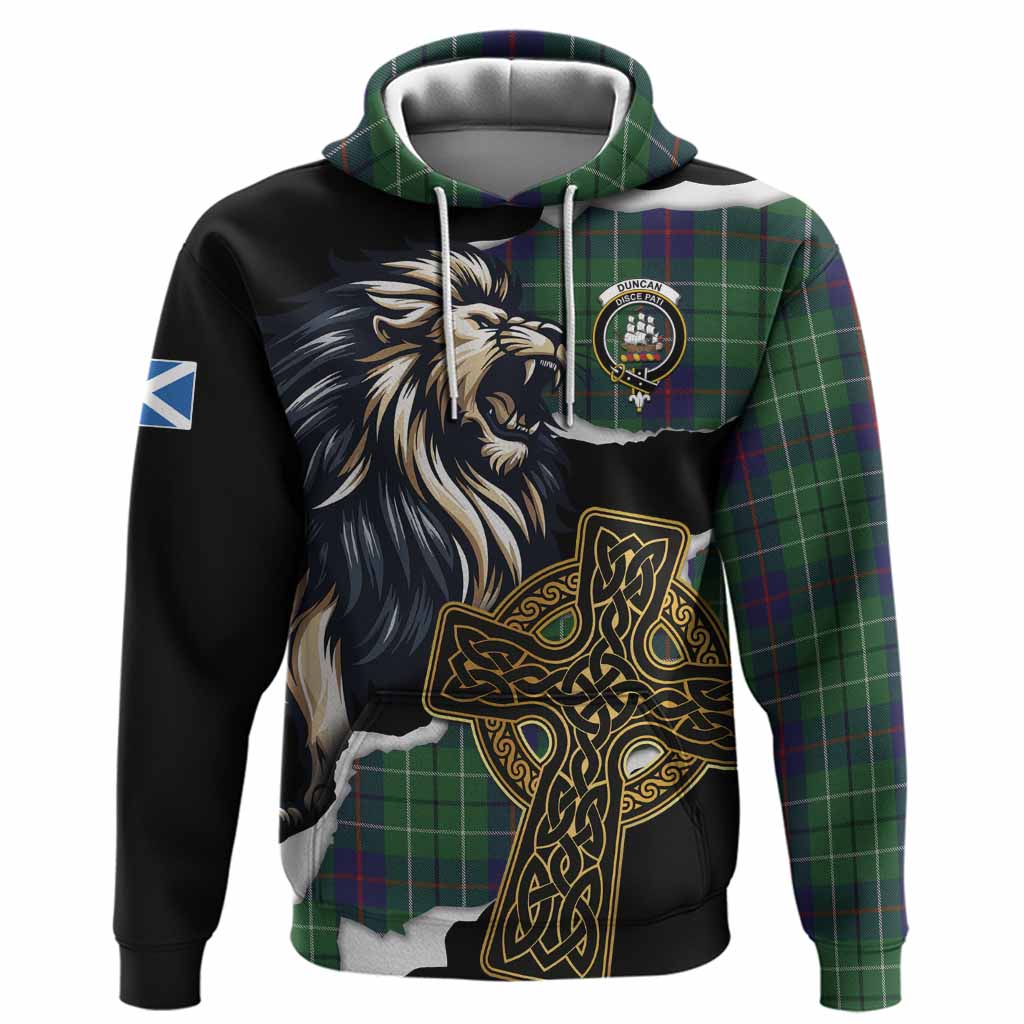 Duncan Tartan Scottish Hoodie Lion Celtic Heritage