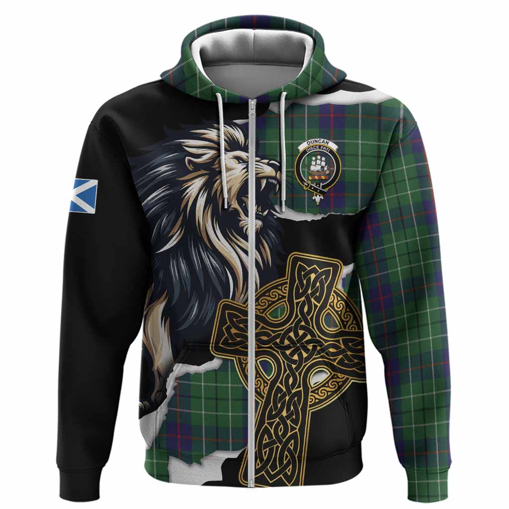 Duncan Tartan Scottish Hoodie Lion Celtic Heritage