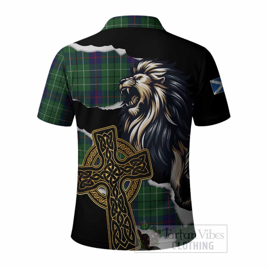 Duncan Tartan Scottish Polo Shirt Lion Celtic Heritage