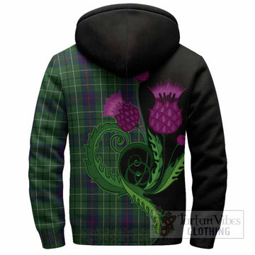 Duncan Tartan Sherpa Hoodie Traditional Scottish Thistle