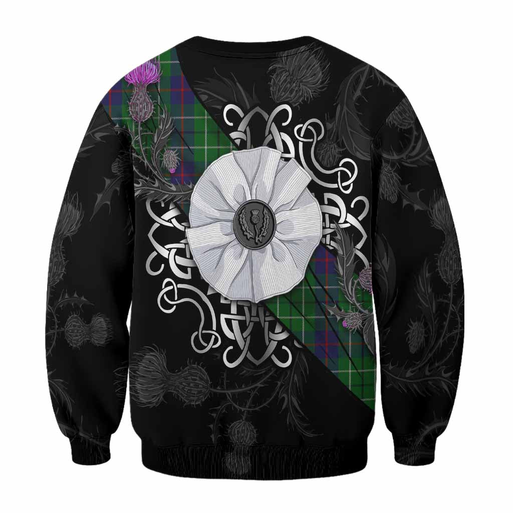 Duncan Tartan Sweatshirt Jacobite White Rose - Tartan Vibes Clothing