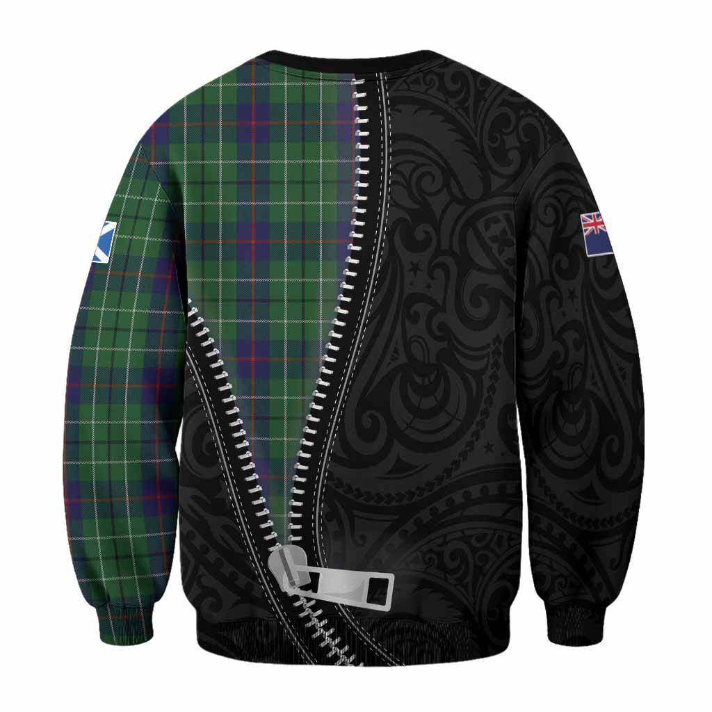 Duncan Tartan Sweatshirt New Zealand Pattern Unique Zipper Stylized