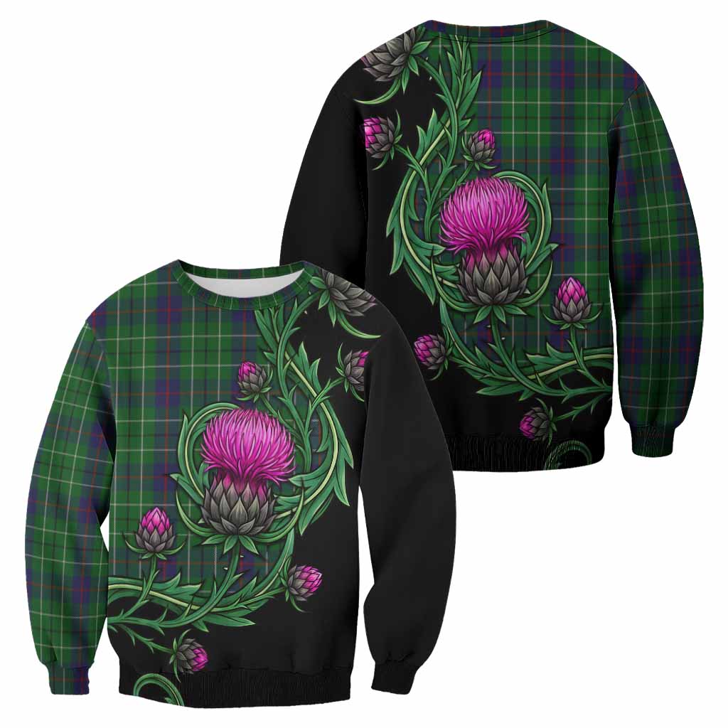 Duncan Tartan Sweatshirt Resilient Scottish Thistle - Tartan Vibes Clothing