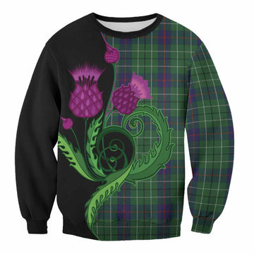 Duncan Tartan Sweatshirt Traditional Scottish Thistle