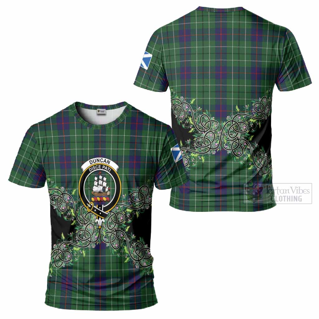 Duncan Tartan T-Shirt Thistle Scottish Spirit