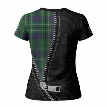 Duncan Tartan Women T shirt New Zealand Pattern Unique Zipper Stylized