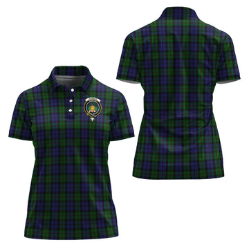 Dundas Tartan Polo Shirt with Family Crest For Women Women - Tartan Vibes Clothing