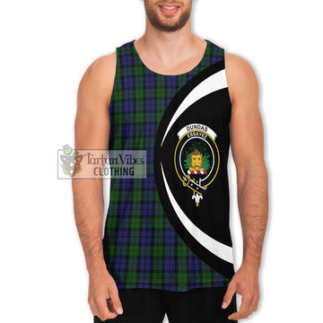 Dundas Tartan Men's Tank Top with Family Crest Circle Style Men - Tartan Vibes Clothing