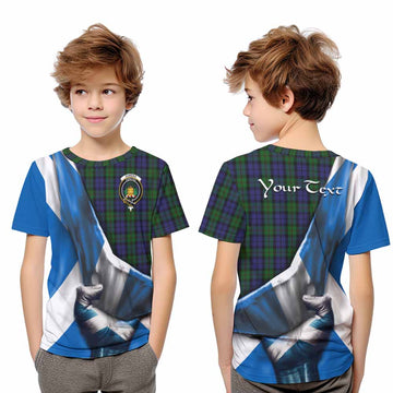Dundas Tartan Kid T-Shirt with Family Crest Scotland Patriotic Style Youth XL Size14 - Tartan Vibes Clothing