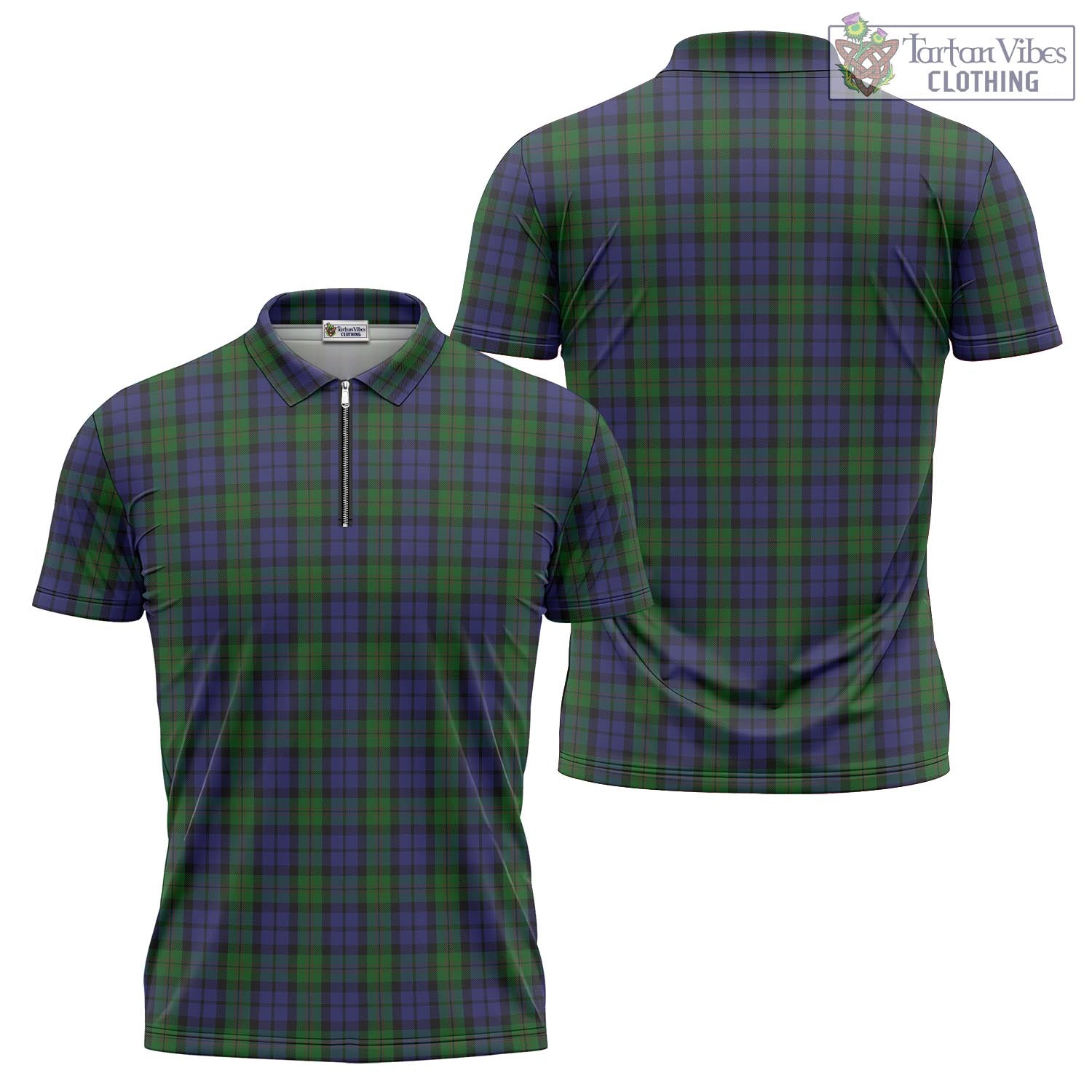 Dundas Tartan Zipper Polo Shirt Unisex - Tartan Vibes Clothing
