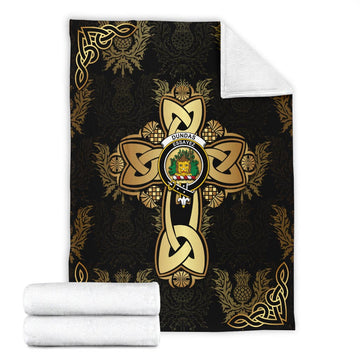 Dundas Clan Blanket Gold Thistle Celtic Style