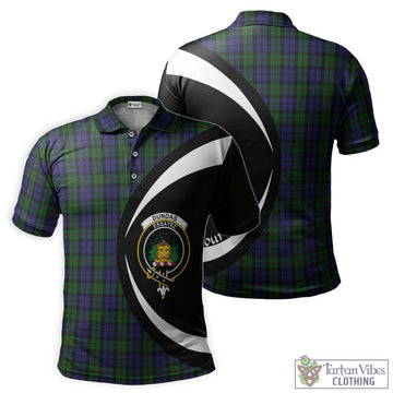 Dundas Tartan Men's Polo Shirt with Family Crest Circle Style Kid - Tartan Vibes Clothing