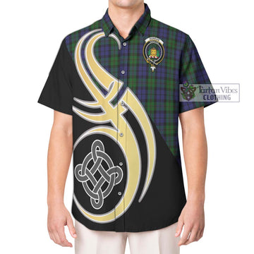 Dundas Tartan Hawaiian Shirt with Family Crest and Celtic Symbol Style Kid - Tartan Vibes Clothing