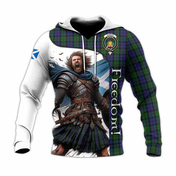 Dundas Crest Tartan Knitted Hoodie Inspired by the Freedom of Scottish Warrior Unisex Knitted Pullover Hoodie - Tartan Vibes Clothing