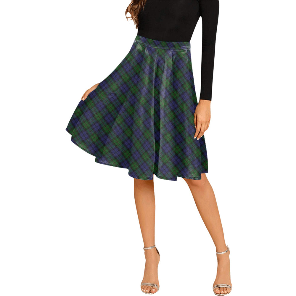 Dundas Tartan Melete Pleated Midi Skirt Cross Style Female - Tartan Vibes Clothing