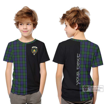 Dundas Tartan Kid T-Shirt with Family Crest and Half Of Me Style Youth XL Size14 - Tartan Vibes Clothing