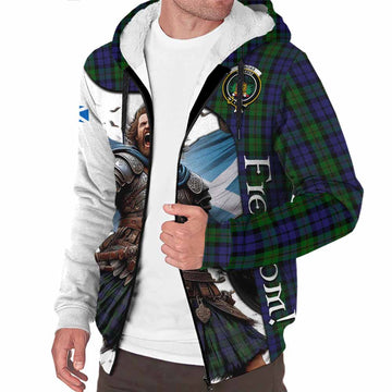 Dundas Crest Tartan Sherpa Hoodie Inspired by the Freedom of Scottish Warrior Unisex S - Tartan Vibes Clothing