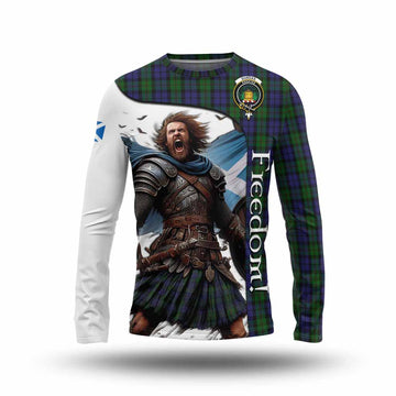 Dundas Crest Tartan Long Sleeve T-Shirt Inspired by the Freedom of Scottish Warrior Unisex - Tartan Vibes Clothing