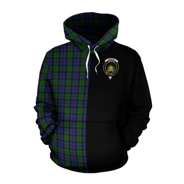 Dundas Tartan Cotton Hoodie with Family Crest and Half Of Me Style Pullover Hoodie XS - Tartan Vibes Clothing