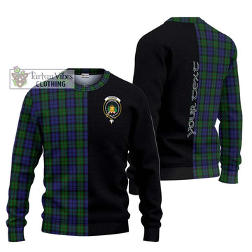 Dundas Tartan Ugly Sweater with Family Crest and Half Of Me Style Unisex - Tartan Vibes Clothing